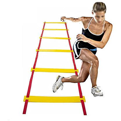 Agility Ladder Flexibility Agility Ladder, Cones Football Training Equipment, Speed Agility Training Set, for Indoor/Outdoor Personal Training(Size:6m) - size: 6m