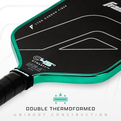 Franklin Sports PRO Pickleball Paddles – C45 Carbon Fiber Series - Official USAP + UPA Approved – Pro Player Design - color: Dynasty |Electric Mint, size: 14 mm