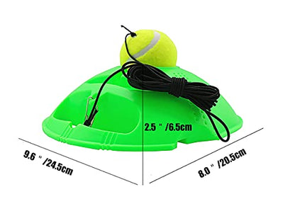 Tennis Trainer Rebound Baseboard Self Tennis Training Equipment Tennis Practice Rebounder with 2 String Balls - color: Light Green