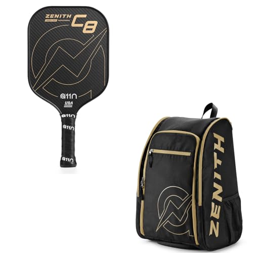 A11N Zenith C8-16mm Pickleball Paddle with Tournament Backpack Bundle