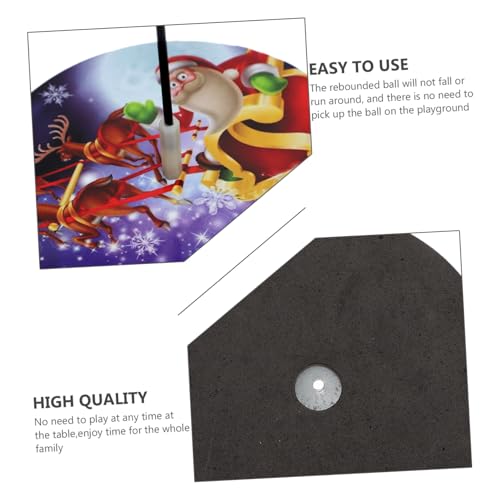 Healifty Table Tennis Trainer Accessories: Ping Pong Machine Swing Trainer with Stainless Steel Base and Soft Shaft Elastic Rod and Balls Portable Practice Robot Rebounder Set for Indoor Outdoor