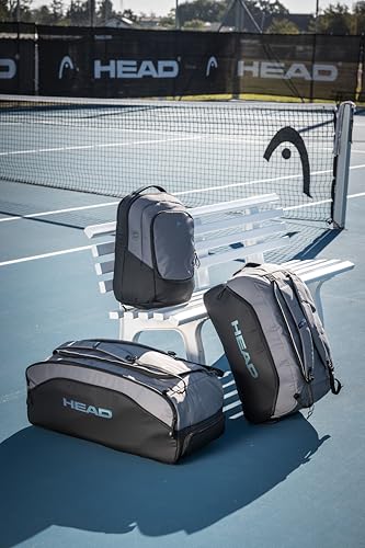 HEAD Pro X Backpack 30L Tennis Bag - Holds 2 Racquets, Shoe Compartment, Wide Opening Access, Adjustable Water Bottle Pocket, Recycled Materials, Urban Travel Sports Bag