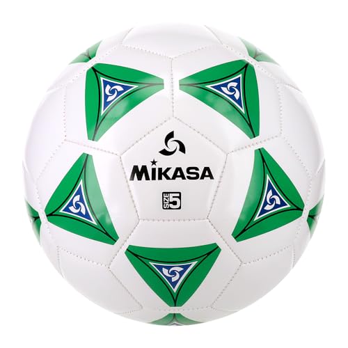 Mikasa Serious Soccer Ball - color: Green/white, size: 5