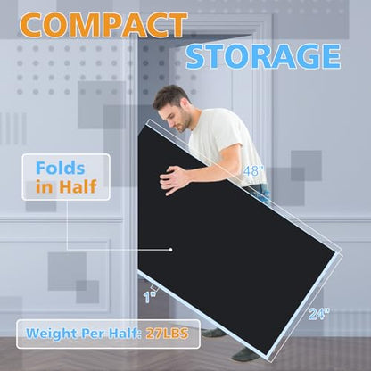 8FT Foldable Ping Pong Conversion Top for Pool Table | Portable Indoor Table Tennis Topper with Net & EVA Pads, Easy Setup & Storage,Black