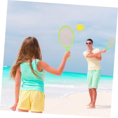 SUPVOX Tennis Lightweight Outdoor Sports Plaything for Green Mini Plastic Racket for Hand Eye Coordination and Athletic Training