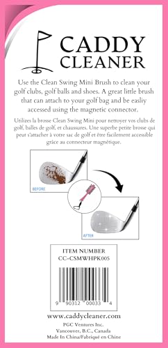 Golf Club Cleaner, Clean Swing Mini Brush - Par Pink