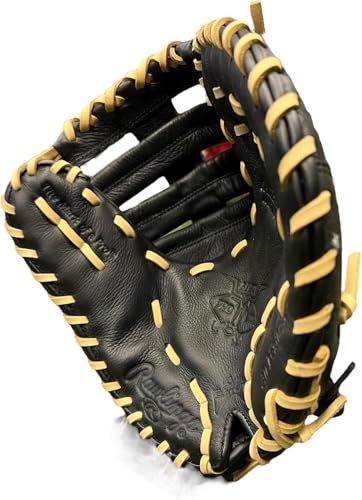 Rawlings Select PRO LITE Youth First Base Mitt 11.5" & Catcher’s Mitt 32" Blonde/Black | Lightweight Leather | Easy Break-in | Right Hand Throw - size: 11.5" | First Base