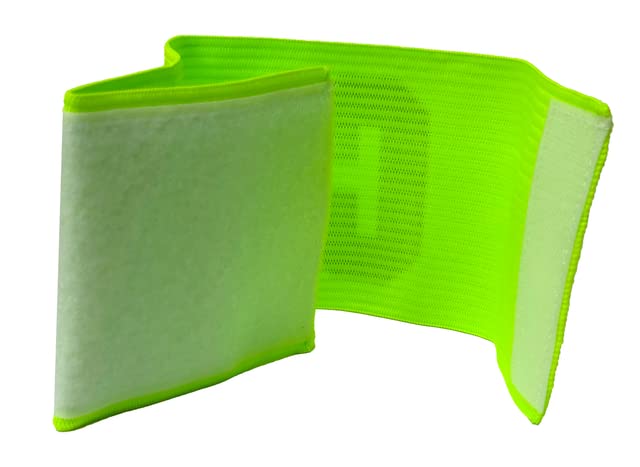 Soccer Captain Armband, Elastic Soccer Team Captain's Arm Band - color: Neon