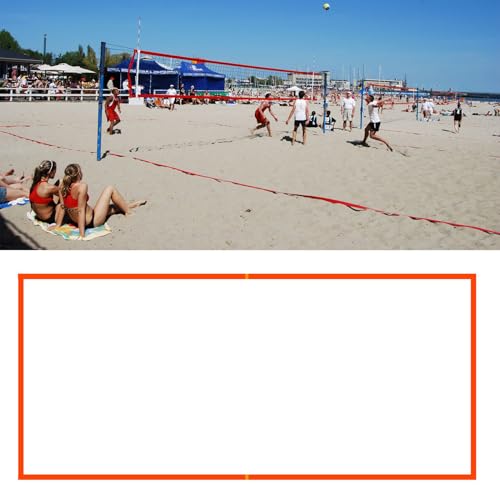 Volleyball Lines for Grass,Clear Volleyball Court Boundary Lines | Visible Marking Rope Set Sports Field Border for Picnic Backyard Camping Grass Beach Lawn