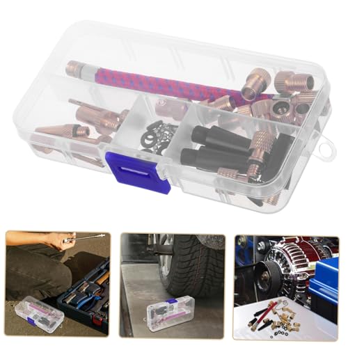 STOBAZA Bike Valve Adapter Replacement Kit Pump Needles Inflation Gauge for Sports Balls