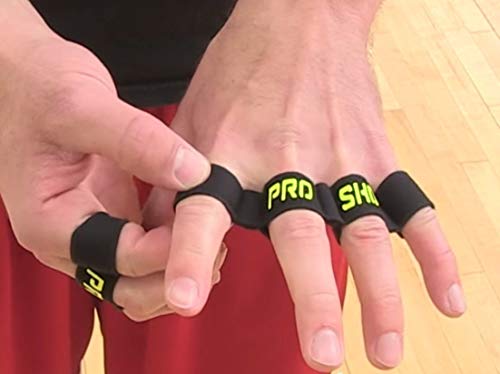 Basketball Shooting Trainer Dribbling Aid Shooting Rebounding Kit + Pro Shot Finger Sleeves - size: XL Gloves (High School/College), style: W/ Small Pro Shot Finger Spacer Sleeves