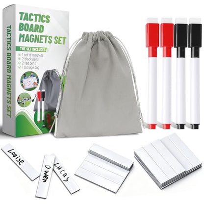 ZPU Baseball Lineup Board Magnets, 40Pcs 0.7 x 2.3 Inch Strong Magnetic Reusable Baseball Lineup Cards Set with 2 Dry Erase Black Marker Pens, 2 Red Marker Pens, 1 Storage Bag (Board NOT Included) - style: Baseball Cards