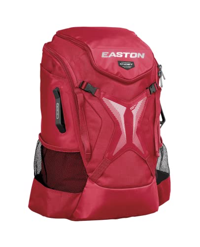 Easton | Ghost NX Backpack Equipment Bag | Adult | Fastpitch Softball | Team Logo Panel | Multiple Colors - color: Red