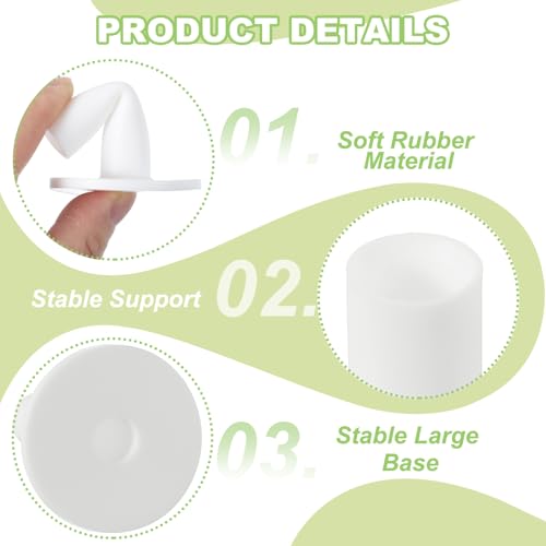 PATIKIL Rubber Golf Tee, 6 Pack 1" 1.5" 2" Golf Practice Tees Training Driving Range Tee Stable Golf Ball Holder for Outdoor Indoor Hitting Mat Golf Mat, White