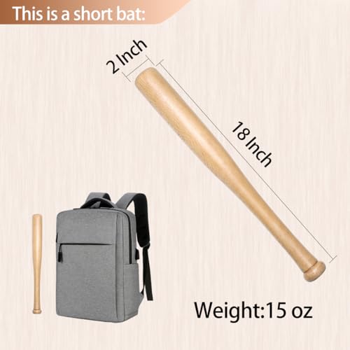 Short Wooden Baseball Bat,18 Inch Mini Wood Baseball Bats for Home Self Defense,One Hand Small Training Bat