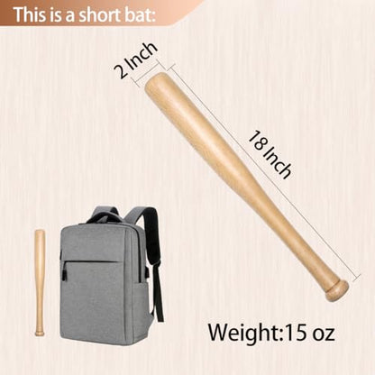 Short Wooden Baseball Bat,18 Inch Mini Wood Baseball Bats for Home Self Defense,One Hand Small Training Bat