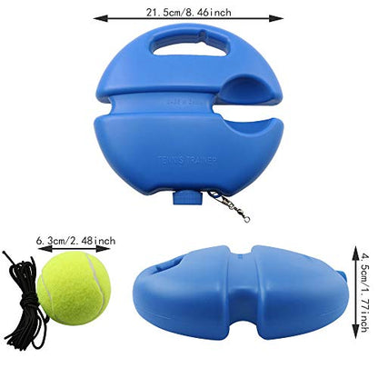 Tennis Trainer Equipment Rebound Practice Training Tool Solo Tennis Self-Study Accessories with 2PCS Balls for Beginners Yellow