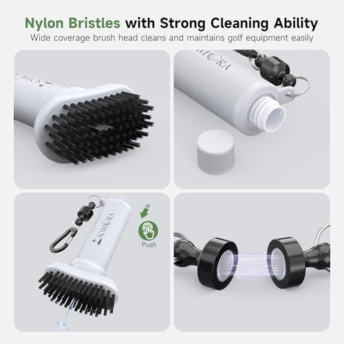 SOMORA Pro Golf Club Cleaner Water Brush - White Elephant Gifts for Adults, Golf Bag Accessories Golf Gifts for Men Dad Father's Day, Magnetic Golf Club Brush Groove Cleaner, Christmas Mens Gifts