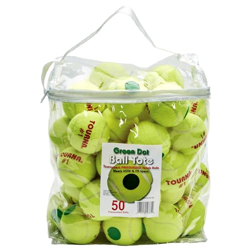 Tourna Green Dot Low Compression Tennis Balls - style: 50 Pack