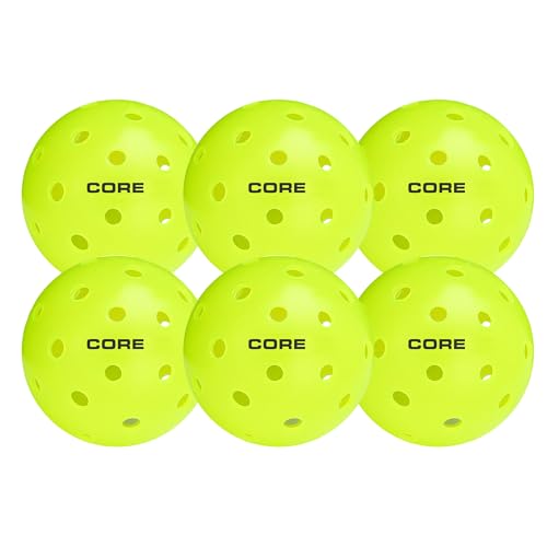 CORE Pickleball: PRO-40 | Outdoor Pickleball Balls - Durable, Regulation Size - USAPA Tournament Approved & Official Brand-Pickleball World Cup - color: Neon