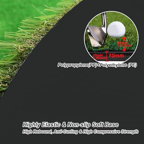 Nice C Putting Green Indoor, Putting Green, Golf Simulators for Home, Golf Putting Mat, Putting Mat Putting Green Outdoor, Challenge Putting Cup, 3 Holes, Flags, and Slope - style: Shaped 5 x 10 Ft Green