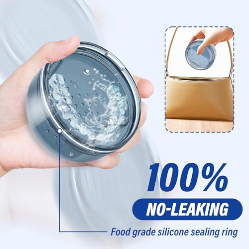 Denture Case Retainer Cleaning Case: 2 in 1 Retainer Case, No-Leak Denture Bath Box Cup, Complete Clean Care for Dentures, Clear Braces, Mouth Guard, Night Guard & Retainers - color: Blue