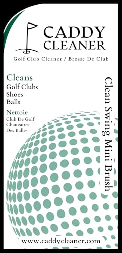 Clean Swing Mini Brush – Golf Club Cleaner with Magnetic Clip, Dual-Sided Brush | Golf Accessories for Men, Best Golf Gift | Caddy Cleaner - color: Eagle White
