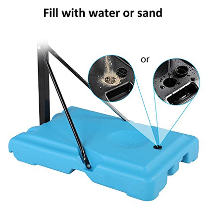 Adjustable Basketball Hoop for Kids & Adults – Portable Basketball Goal with Shatterproof Backboard, Height 115-135cm, Outdoor/Indoor Use, Easy Assembly, Durable Base for Driveway or Backyard