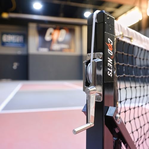 C&D Qualifier Pickleball Net System – Portable, Stainless Steel Hardware, Tensioning System, Non-Marking Wheels – Durable, Weather-Resistant Net for Indoor & Outdoor Courts