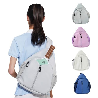 Pickleball Bags for Men and Women - Youth Pickleball Sling Bag for Men and Women, Unisex Adjustable Sling Bag