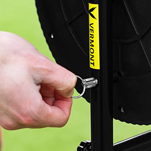 Vermont Tennis Ball Roller Mower & Hopper | 85 Ball Capacity - Convertible Pickup Roller Basket with Quick Release Pins - Lightweight, Durable Frame - Portable Training Equipment