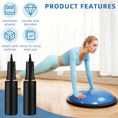 KEUYE Ball Pump Compatible with Bosu for Balloons,Yoga Ball,Manual Hand Air Ball Balance Trainer Pump Compatible with Bosu,2 Pcs