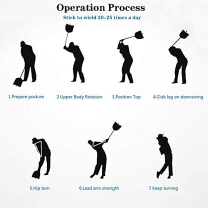 HOW TRUE Golf Power Resistance Trainer Golf Swing Trainer Golf Power Swing Fan, White