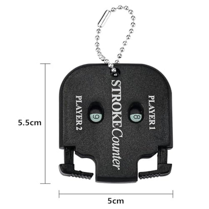 Bringsine Mini Score Counter Golf Stroke Shot Putt Tally Keeper Number with Key Chain (Pack of 2)-Black