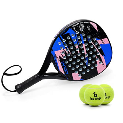 Padel Racket Carbon Fiber Surface with EVA Memory Flex Foam Core Lightweight Padel Racquet