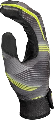 Easton | Moxie Batting Gloves | T-Ball/Baseball/Softball | Multiple Colors - color: Black/Optic Yellow, style: Youth Large