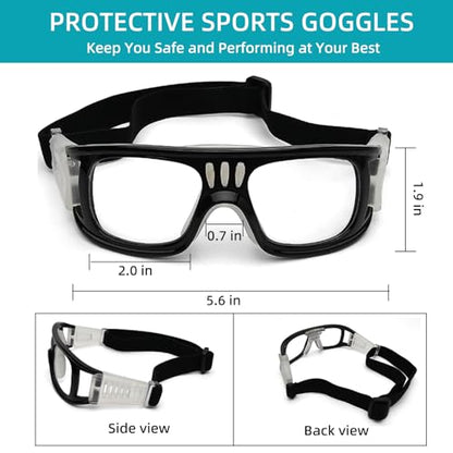 Basketball Motorcycle Goggles with Strap - color: Black-5pc