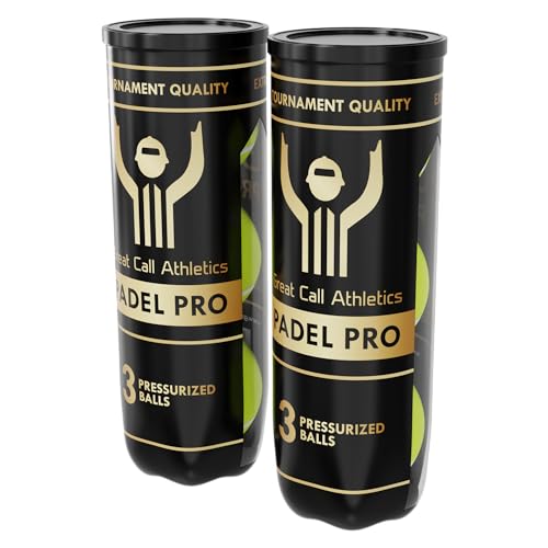 Great Call Athletics | Padel Pro Balls | Professional Tournament Quality | 3 Ball Can Pressurized Performance Game for Racket