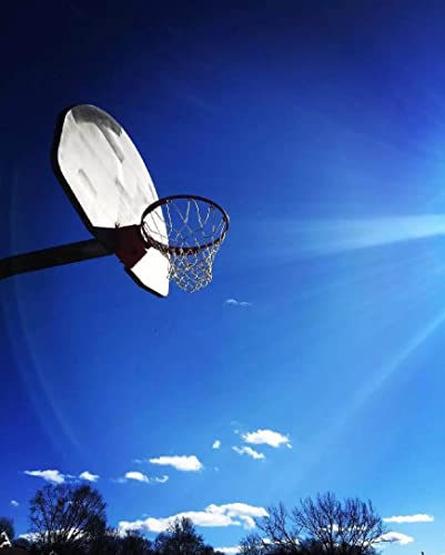 Heavy Duty Basketball Net Replacement, (7.47 oz) Upgrade Professional Basketball Net,All-Weather Anti Whip 21 inches Standard Thick Nets, 12 Loops for Indoor and Outdoor Replacement Net (White)