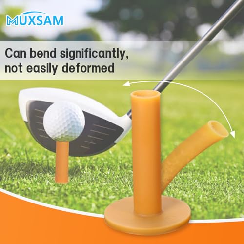 MUXSAM Rubber Golf Tees Holder Set, Driving Range Mats Rubber Ball Seat for Golf Hitting Practice Mat Indoor Outdoor Training, Different Size