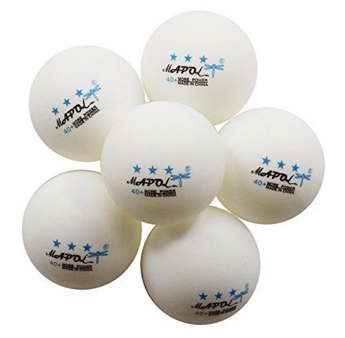 MAPOL 50 White 3-Star Table Tennis Ball Premium Training Ping Pong Balls