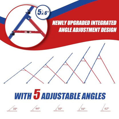 Professional Volleyball Rebounder Net,Volleyball Net Size 7×4FT,with 5-Speed Adjustable Angle Training Equipment,Anti-Slip Base Design,Improve Volleying,Bumping,Spiking Skills