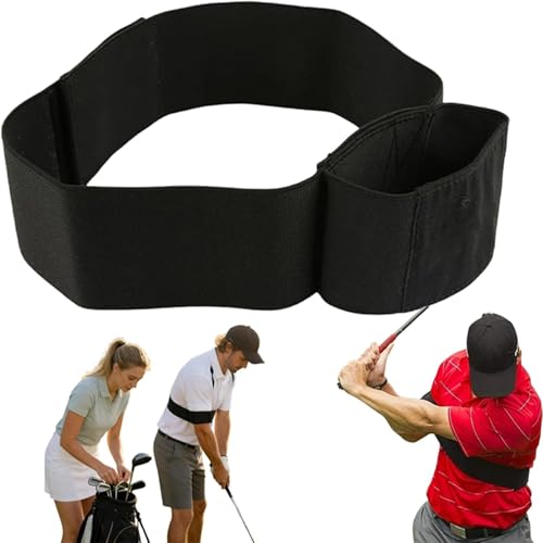 Slider Golf Training Aid,Golf Swing Arm Connection Band, Elastic Training Aid for Swing Correction and Muscle Memory, Adjustable Golfing Equipment for Beginners and Pros