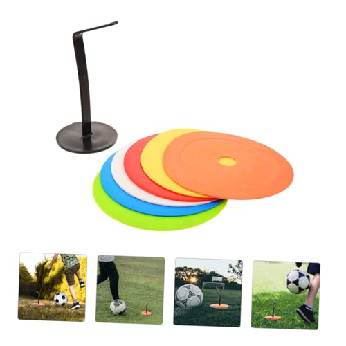 VANZACK 1set Football Training Sign Discs Brightly Markers for Soccer Basketball and Agility Drills Pe and Material Lightweight Stackable Design for Easy Storage