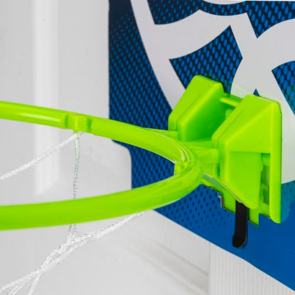 Nerf Mini Over the Door Basketball Hoop - Nerfoop Indoor Basketball Hoop for Kids - Toy Door Basketball Hoop + Mini Foam Basketball Game Set - Perfect for Bedroom Indoor Basketball - Green