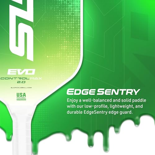 2024 Selkirk SLK Evo Control XL Pickleball Paddle & Selkirk Pro S1 Ball | Carbon Fiber Pickleball | Rev-Core Power Polymer Core Core | 38 Hole Design | 12 Outdoor Pickleball Balls