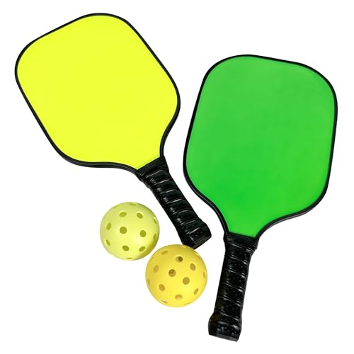 ESPN Neon Pickleball Set Includes 2 neon Paddles and 2 Balls