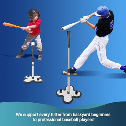 Heavy Duty Baseball and Softball Portable Baseball Tee.10lb Heavy Weight Base. Professional Hitting Tee for Baseball/Softball. Easy Height Adjustment (23"-45") - color: 3 Position
