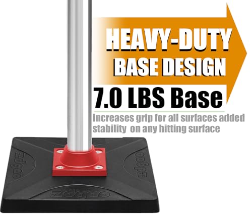 LOMGWAYS Baseball/Softball Batting Tee-Height Adjustable Premium Portable Baseball Tee with Removable Rubber Top and Heavy-Duty Base for All Ages - style: Silver 25"-47"