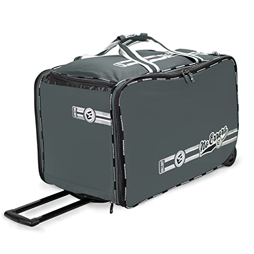No Errors Ball Boy XL Wheeled Baseball Coaches Bag - Heavy Duty Baseball and Softball Bag for Coaches - Holds Two 6 Gallon Ball Buckets and Coaching Equipment - color: Graphite